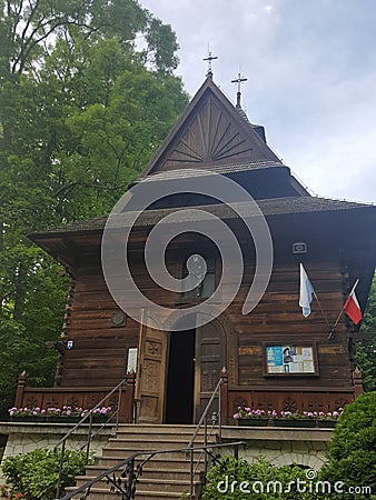 Poland, NaÅ‚Ä™czÃ³w - the old church. Editorial Stock Photo
